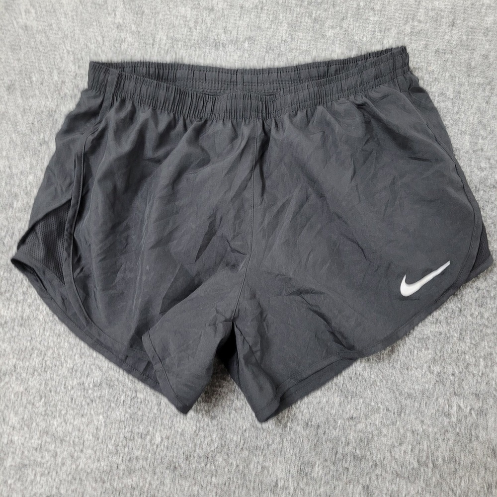 Nike Shorts Womens Size S Black Running Athletic Mesh Panels Zipper Pocket